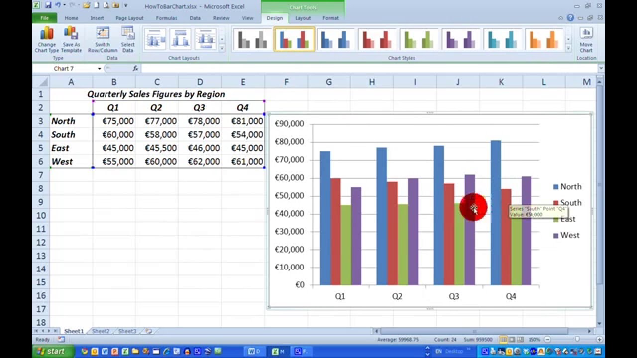 how to plot xbar and r-bar chart in excel